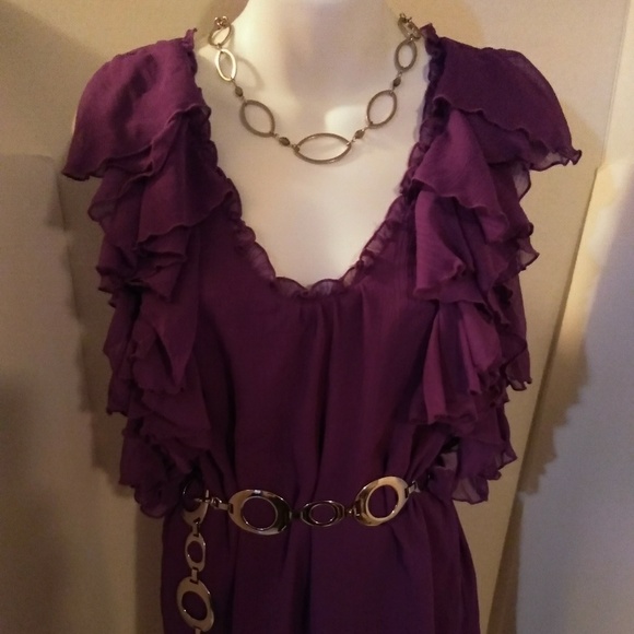 GO International sleeveless ruffle dress - Picture 3 of 6